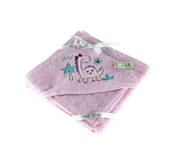 FANNY DINO (розовый) Пол.Уголок Мочалка Мах. 80х80