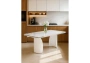 Керамический стол Woodville Готланд 180(240)x90 statuario titan gloss / белый