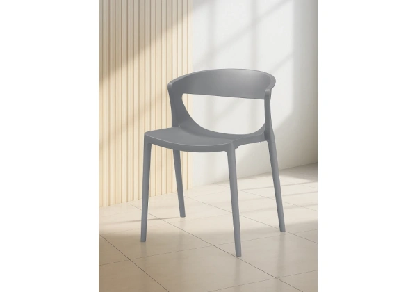 Пластиковый стул Woodville Градно жесткий серый