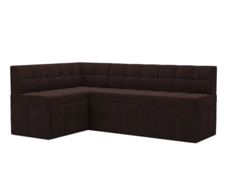 Атлантис Левый угол (Велюр шоколад HB-178 16) 190х84х120 см