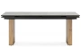 Керамический стол Woodville Бернардо 180x90 statuario titan gloss / дуб монтана
