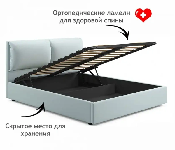 Кровать двуспальная Vita 2000x1600 с ПМ
