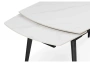 Керамический стол Woodville Aveiro 120(180)x80 белый мрамор / черный