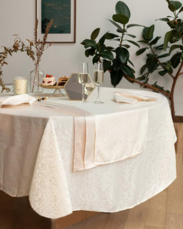 Бекки (молоко) Скатерть круглая 160см