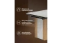Керамический стол Woodville Бернардо 180x90 statuario titan gloss / дуб монтана