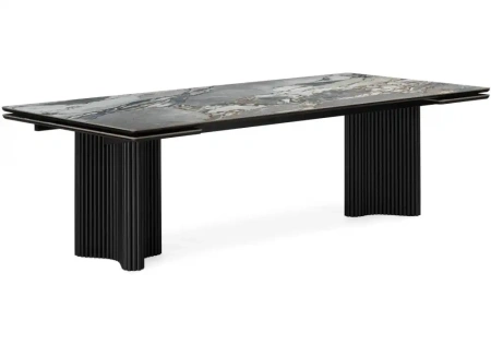 Керамический стол Woodville Мален 240x110 mineral stone baldoser / черный