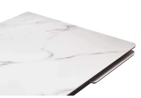 Керамический стол Notta Мэриан 120(180)х80 snow alpin white / черный