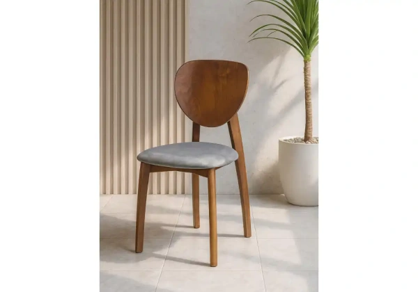 Стул деревянный Woodville Окава ткань tenerife stone / миланский орех