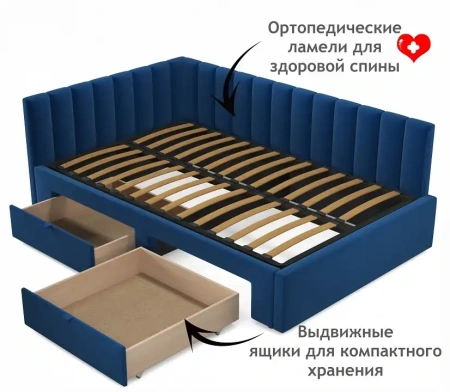 Кровать полутораспальная Milena 2000x1200