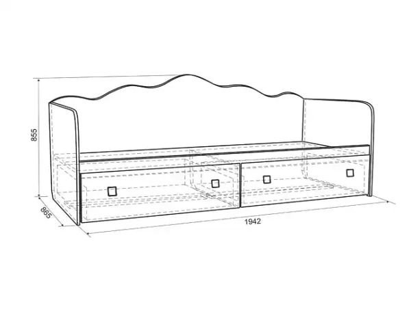 Кровать Фэнтези MDF-07