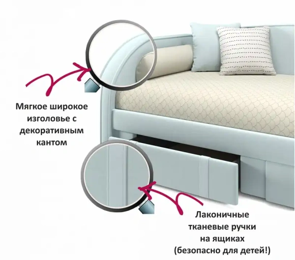 Кровать односпальная Elda 2000x900 c матрасом АСТРА