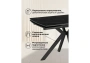 Керамический стол Woodville Катчел-2 120(180)x80 matte черный мрамор / черный