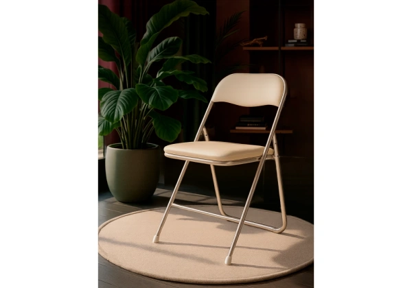 Стул на металлокаркасе Woodville by Лайфмебель Fold 1 складной beige / chrome