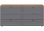 Комод Woodville Опра 16.240 серый графит / дуб золотой craft