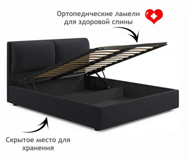 Кровать двуспальная Vita 2000x1600 с ПМ