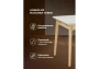 Керамический стол Woodville Halmar 140(180)x80 белый спеченный камень / светлое дерево
