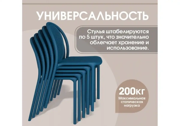 Пластиковый стул Sheffilton Sheffilton SHT-S172 Темно-синий