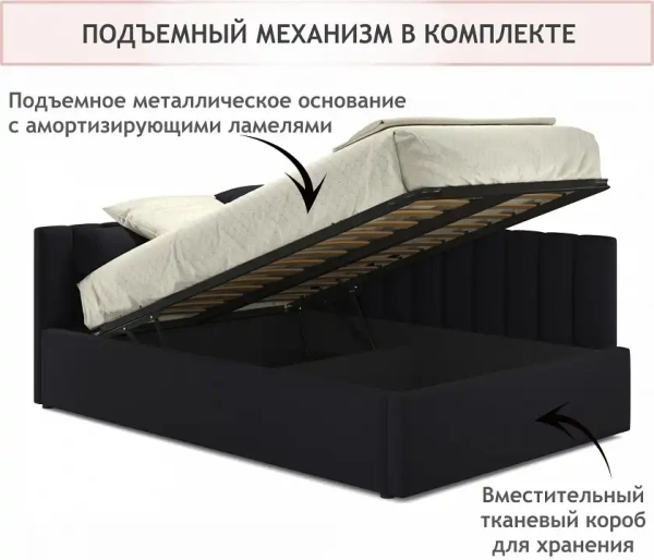Кровать полутораспальная Milena 2000x1200 с ПМ