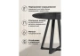 Стол стеклянный Woodville Норфолк 100 черный мрамор / черный