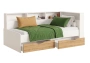 Кровать Woodville Амер 190х80 белый / дуб вотан