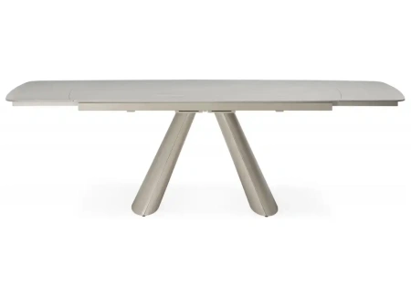 Керамический стол Woodville Grig 165(240)x90 серо-бежевый