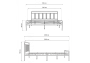 Кровать Woodville Рейк 140х200 черная