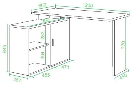 Стол компьютерный Домино Lite СКЛ-ПРЯМ120+ТБЛ-2