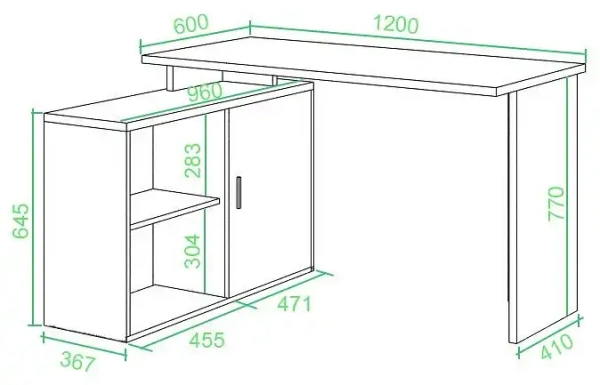 Стол компьютерный Домино Lite СКЛ-ПРЯМ120+ТБЛ-2