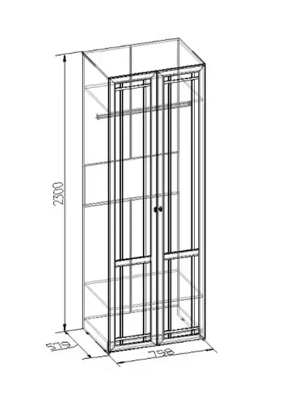 Шкаф платяной Шерлок 62