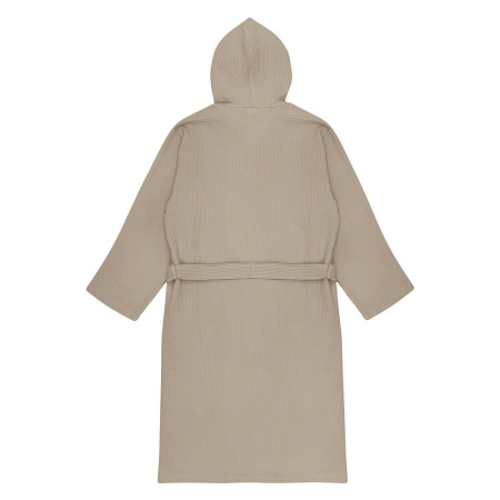 Naomi (беж) XL (р.58-60) Халат вафельный с капюшоном