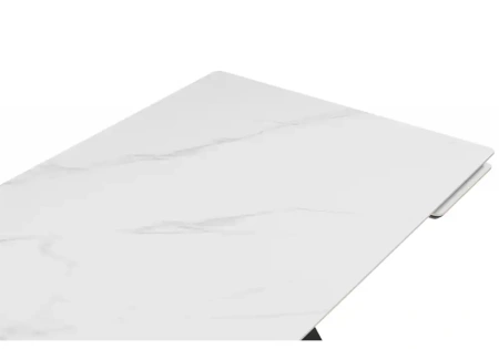 Керамический стол Notta Вилли 120(180)х80 snow alpin white / черный