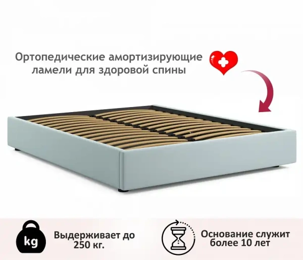 Кровать двуспальная Base 2000x1600 с ПМ