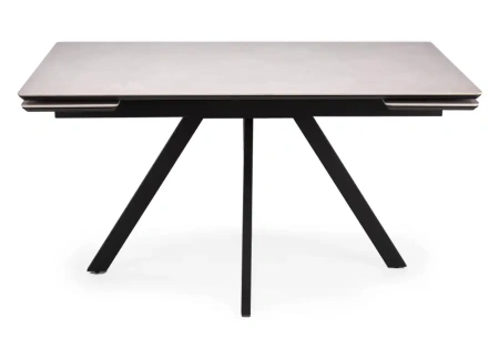 Керамический стол Notta Вилли 140(200)х80 carmen light grey / черный