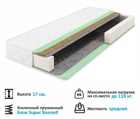 Кровать односпальная Elda 2000x900 c матрасом PROMO B COCOS