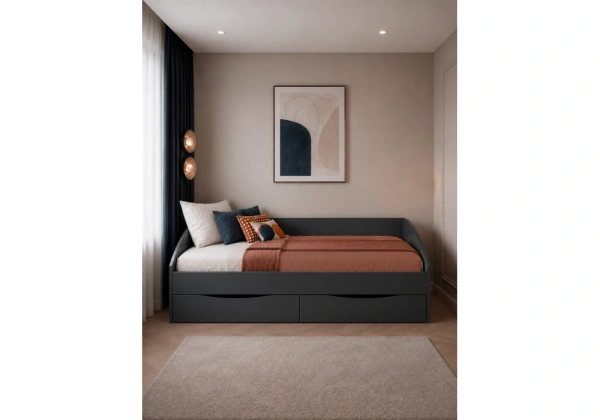 Кровать Woodville Эриол 90x200 графит