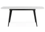 Керамический стол Woodville Aveiro 120(180)x80 белый мрамор / черный
