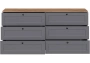 Комод Woodville Опра 16.240 серый графит / дуб золотой craft