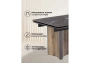Керамический стол Woodville Саливан 180x90 nero marquina / дуб бомонд лофт