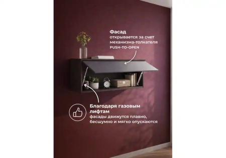 Шкаф Woodville Роут 2 венге / графит софт