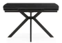 Керамический стол Woodville Катчел-2 120(180)x80 matte черный мрамор / черный