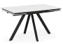 Керамический стол Notta Вилли 120(180)х80 snow alpin white / черный