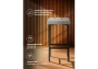 Барный стул Woodville Лофт серый (катания сильвер) / черный