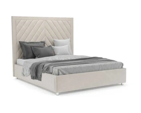 Кровать Мишель 140 см (Бархат бежевый STAR VELVET 6 LIGHT Beige)