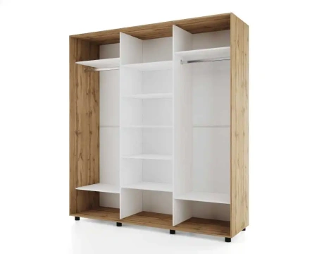 Шкаф-купе PRIME, 177х60х230 Дуб вотан с зеркалом