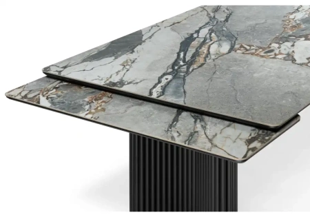 Керамический стол Woodville Мален 240x110 mineral stone baldoser / черный