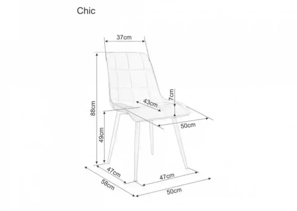Стул Chic Velvet Bluvel 30