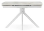 Керамический стол Woodville Катчел 120(180)x80 белая шагрень / белый