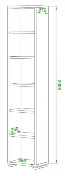 Стеллаж-колонка Домино нельсон ПУ-20-1