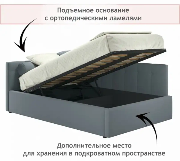 Кровать полутораспальная Bonna 2000x1200 с ПМ