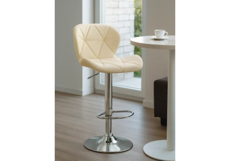 Барный стул Woodville Trio beige / chrome